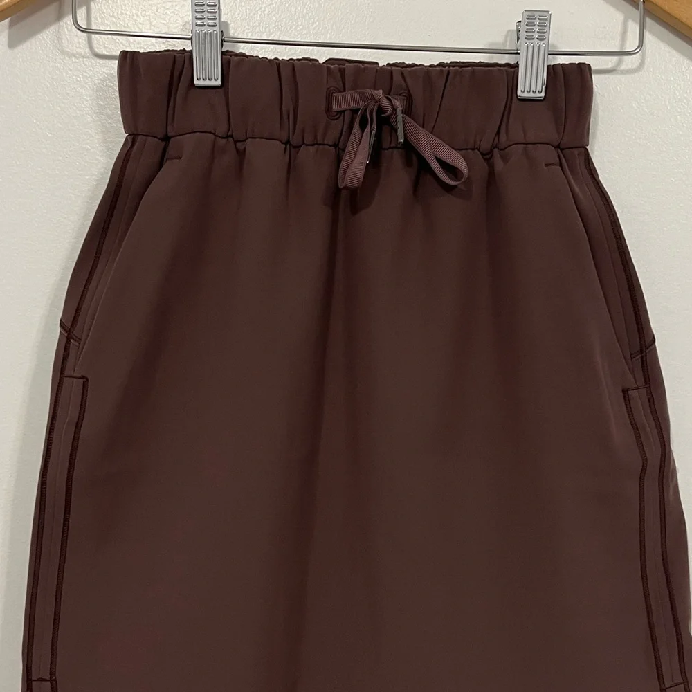 Lululemon On The Fly Skirt *Woven Cherry Cola 2